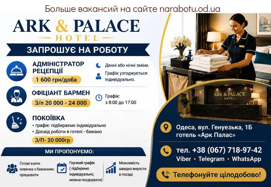 Вакансії в Одесі Офіціант бармен